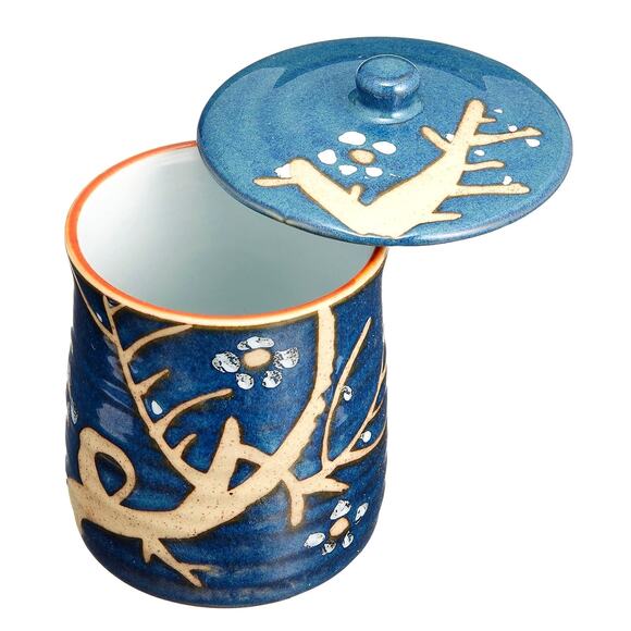 Japanese Tea Cup with Lid Ausen Plum Tree - Picture 2 of 9